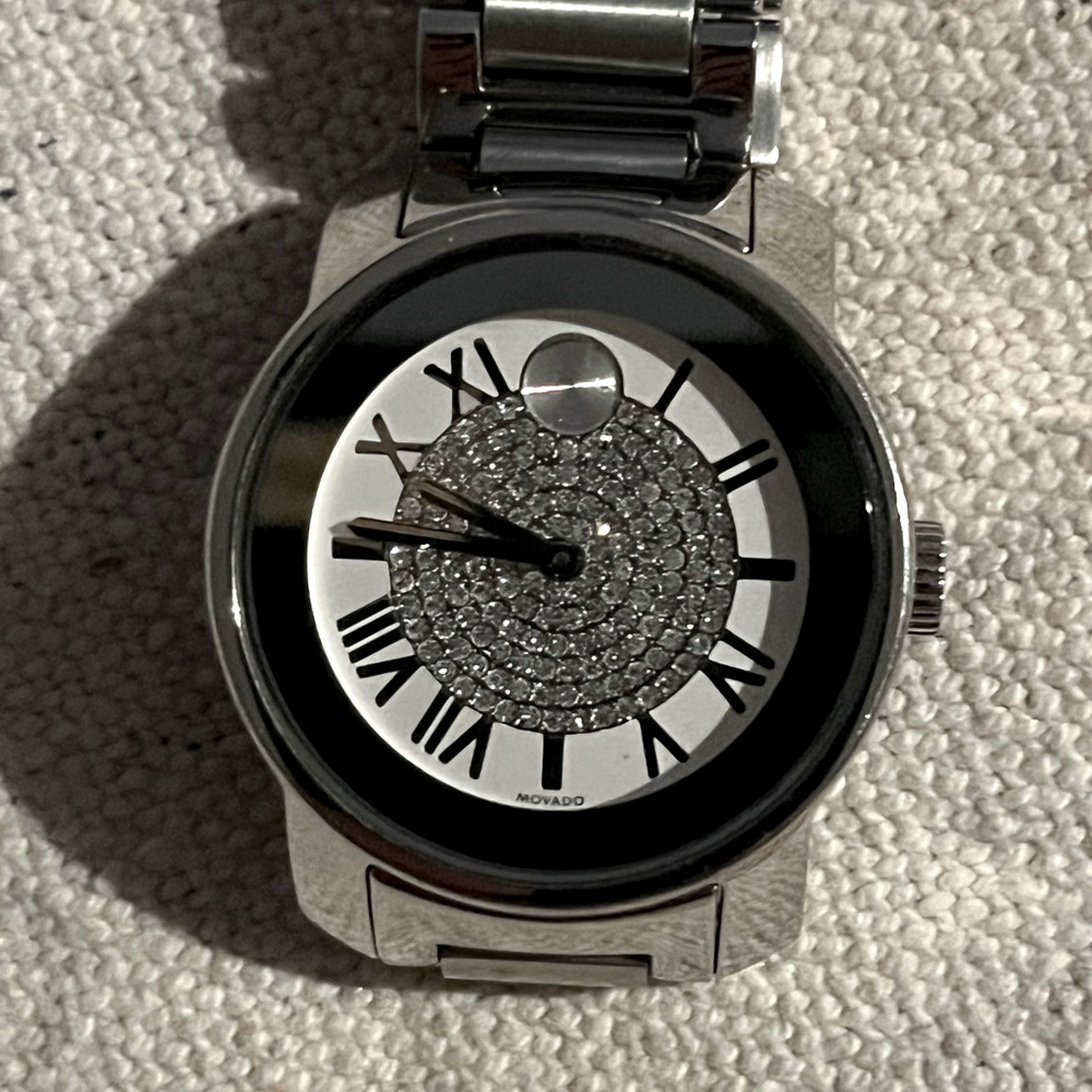 Movado Bold womens watch Stainless Steel with Crystals